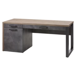 Bureau Faber 170x78cm Met Opbergruimte - Eikdecor/betonlook -Collectie Slaapkamermeubels Ontwerp zonder titel 2023 09 21T164916.453 0cdd
