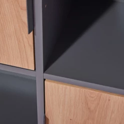 Boekenkast Pepeto | 77 X 30 X 185 Cm | Open En Gesloten Opbergruimte | Kleur: Antraciet 21 Boekenkast Pepeto | 77 X 30 X 185 Cm | Open En Gesloten Opbergruimte | Kleur: Antraciet -Collectie Slaapkamermeubels Ontwerp zonder titel 2023 09 26T082430.774 678d