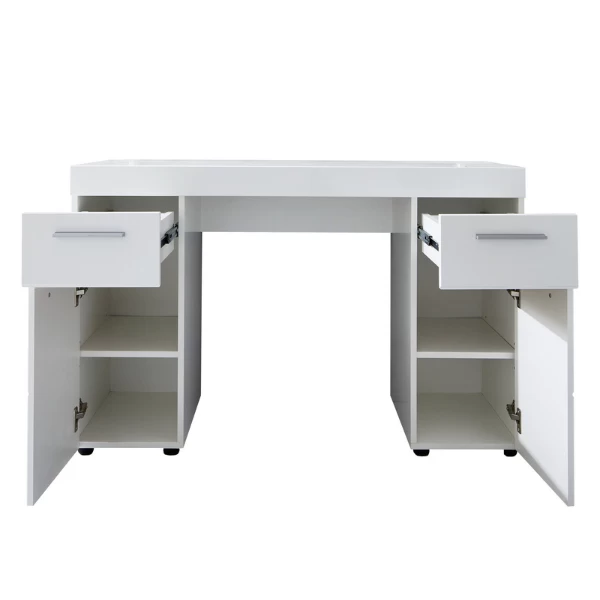 Modern Bureau Amanda | 120 X 41 X 76 Cm | High Glossy White 7 Modern Bureau Amanda | 120 X 41 X 76 Cm | High Glossy White - Afbeelding 5