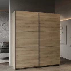 Garderobekast Spectre 178cm Met Schuifdeuren - Eik -Collectie Slaapkamermeubels Ontwerp zonder titel 2023 10 02T120015.129 0476