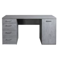 Bureau Morten Met Vier Lades En Kast - Betonlook -Collectie Slaapkamermeubels Ontwerp zonder titel 2023 10 04T163309.488 c40e