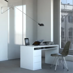 Bureau Monique Met Drie Lades - Hoogglans Wit -Collectie Slaapkamermeubels Ontwerp zonder titel 2023 10 04T164259.460 210d