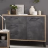 Commode Faber 122cm Met 3 Lades - Eikdecor/betonlook
