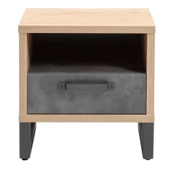 Nachtkastje Faber 52cm Met Opberglade - Eikdecor/betonlook -Collectie Slaapkamermeubels Ontwerp zonder titel 2023 11 16T134232.373 4083