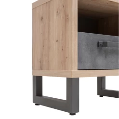 Nachtkastje Faber 52cm Met Opberglade - Eikdecor/betonlook -Collectie Slaapkamermeubels Ontwerp zonder titel 2023 11 16T134356.983 f1cc