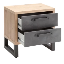 Nachtkastje Faber 52cm Met Twee Lades - Eikdecor/betonlook -Collectie Slaapkamermeubels Ontwerp zonder titel 2023 11 16T135235.888 4ad6