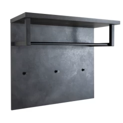 Wandkapstok Sento Met Roede En Hoedenplank - Antraciet -Collectie Slaapkamermeubels Ontwerp zonder titel 2023 11 22T163927.737 8464