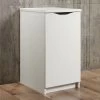 Bijzetkast Basix | 50 X 40 X 76 Cm | Wit Melaminegecoat | Veelzijdig -Collectie Slaapkamermeubels Ontwerp zonder titel b820