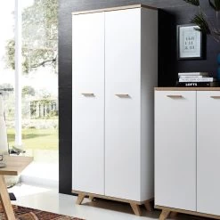 Boekenkast/Opbergkast Ousmane H193cm - Wit -Collectie Slaapkamermeubels Oslo 221 pe dek h 2 72b9