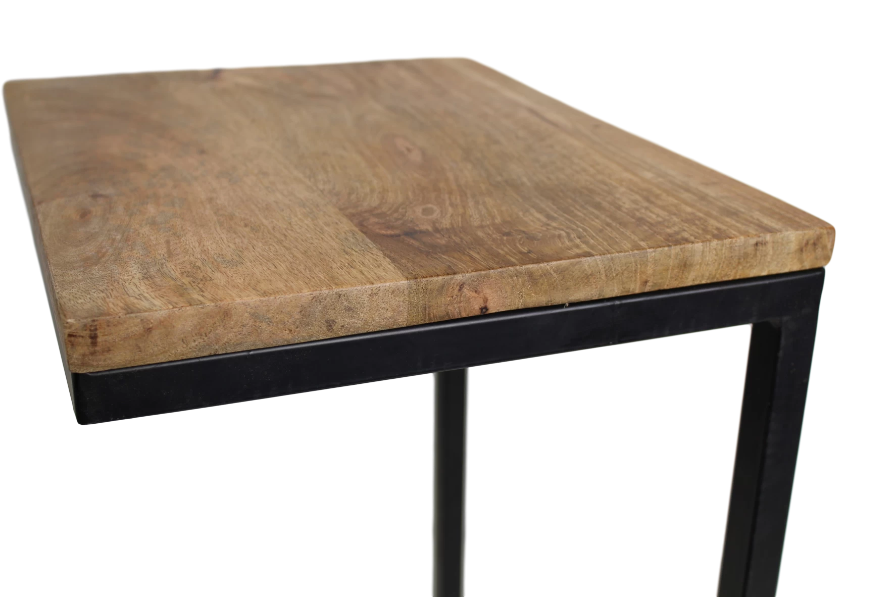 Bijzettafel Read 65cm - Mangohout/zwart Ijzer 5 Bijzettafel Read 65cm - Mangohout/zwart Ijzer - Afbeelding 3