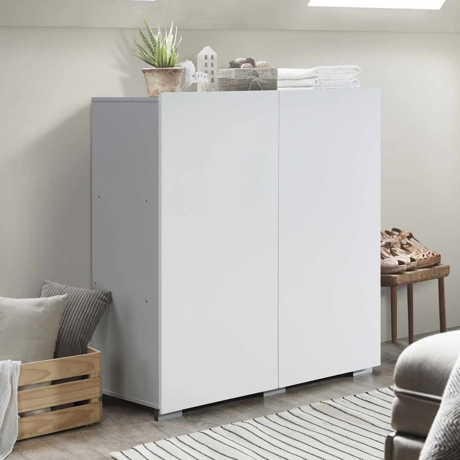 Commode Rochus 100cm Met 2 Deuren - Wit 3 Commode Rochus 100cm Met 2 Deuren - Wit