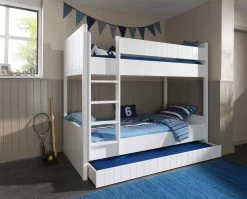 Stapelbed Robin - Wit -Collectie Slaapkamermeubels ROSB9014 01 ea06