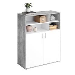 FMD Boekenkast Pjotr - Beton/wit