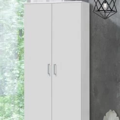 Kledingkast Darcis 80 Cm Met 2 Deuren En 52cm Diep - Wit