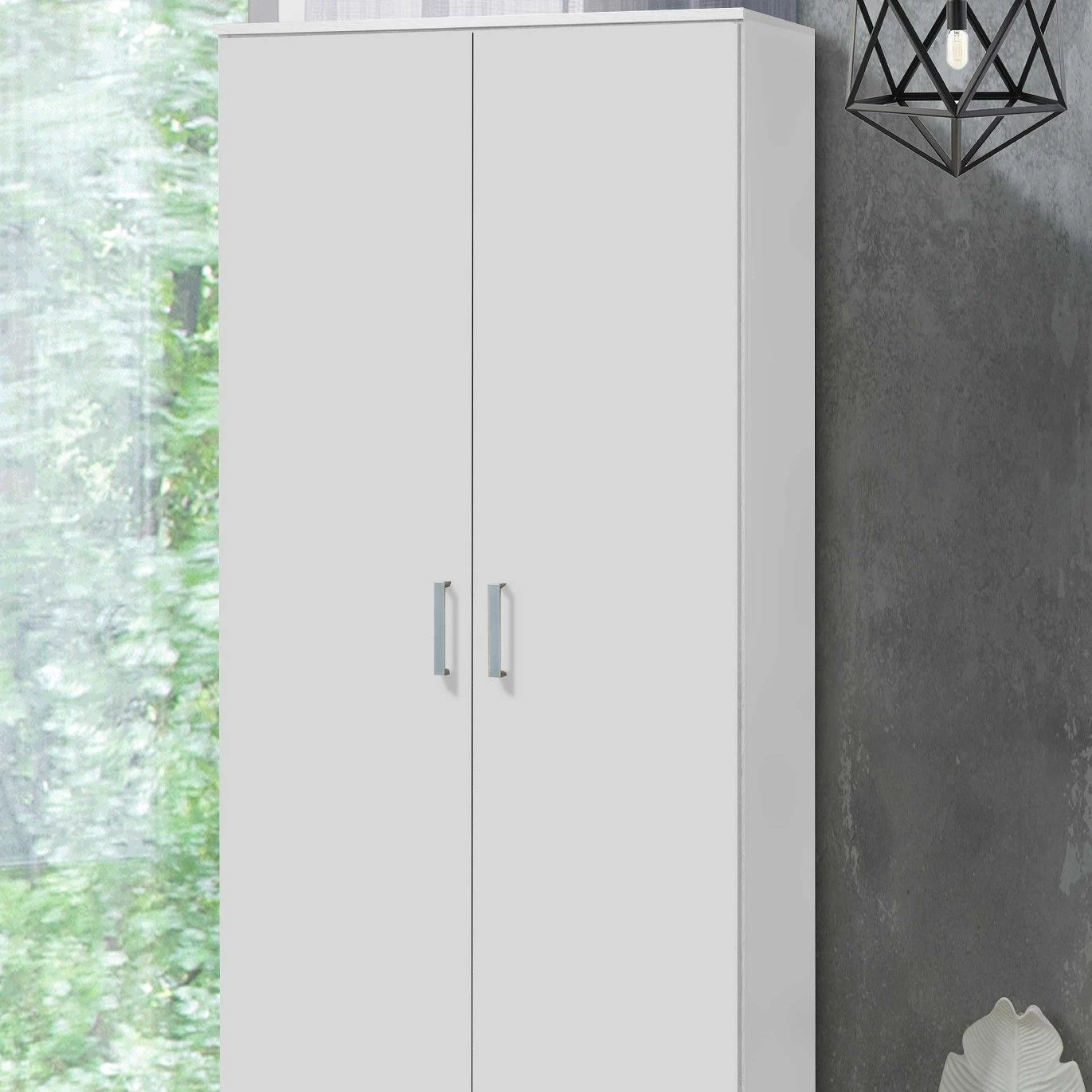 Kledingkast Darcis 80 Cm Met 2 Deuren En 52cm Diep - Wit 3 Kledingkast Darcis 80 Cm Met 2 Deuren En 52cm Diep - Wit