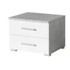 Nachtkastje Soma 2 Lades - Wit/beton 1 Nachtkastje Soma 2 Lades - Wit/beton -Collectie Slaapkamermeubels Soma 22 nachtkast 9723