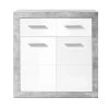 Commode Inga 82 Cm Met 2 Deuren & 2 Lades - Beton/wit