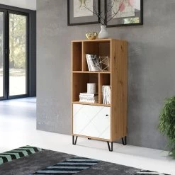 Opbergkast Touch | 63 X 40 X 136 Cm | Wit Front -Collectie Slaapkamermeubels Touch WO 2102 146 07 dynamisch re. D 20210907 c05b