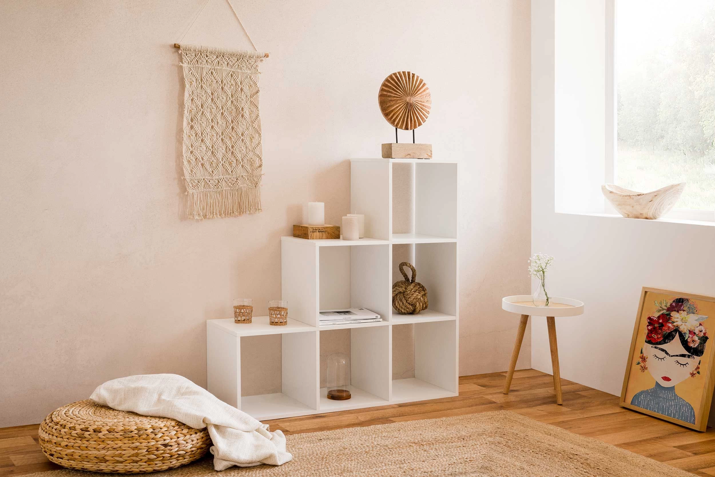 Opbergrek Udine 6 Vakken - Wit 4 Opbergrek Udine 6 Vakken - Wit - Afbeelding 2