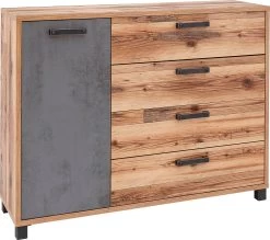 Commode Kalas 125cm Met 1 Deur & 4 Lades - Bruin/grijs 12 Commode Kalas 125cm Met 1 Deur & 4 Lades - Bruin/grijs -Collectie Slaapkamermeubels d4300680 34be 54ab affb ea7b606ba41c f4ab